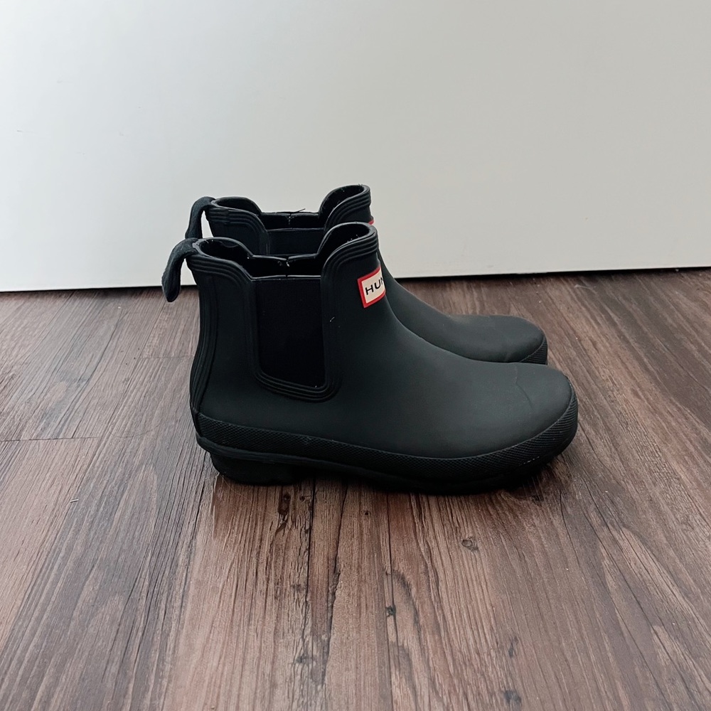 US6 Black Hunter Original Waterproof Chelsea Rainboot
